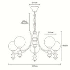 Norvella Opal Glass Chandelier