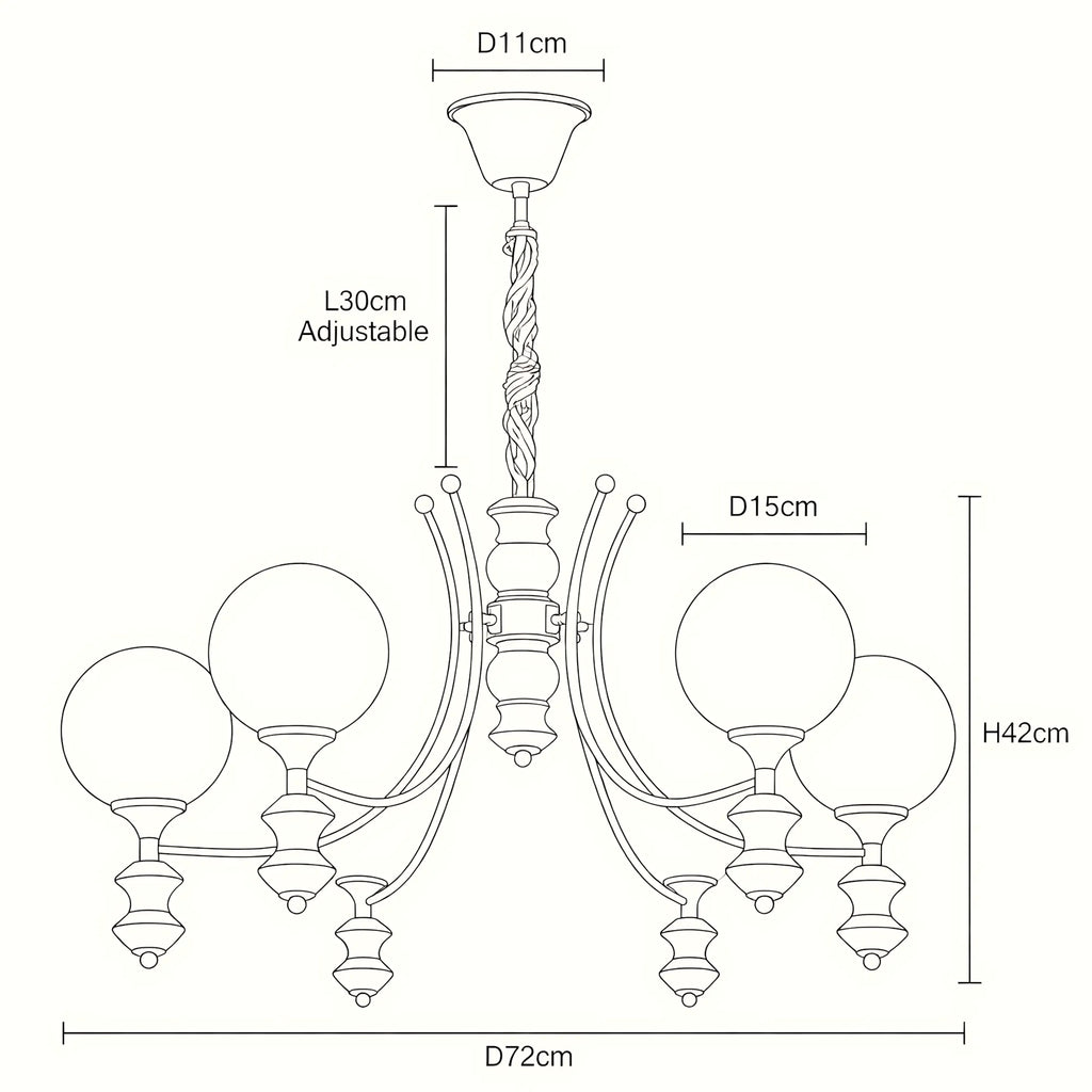 Norvella Opal Glass Chandelier