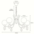 Norvella Opal Glass Chandelier