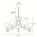 Norvella Opal Glass Chandelier
