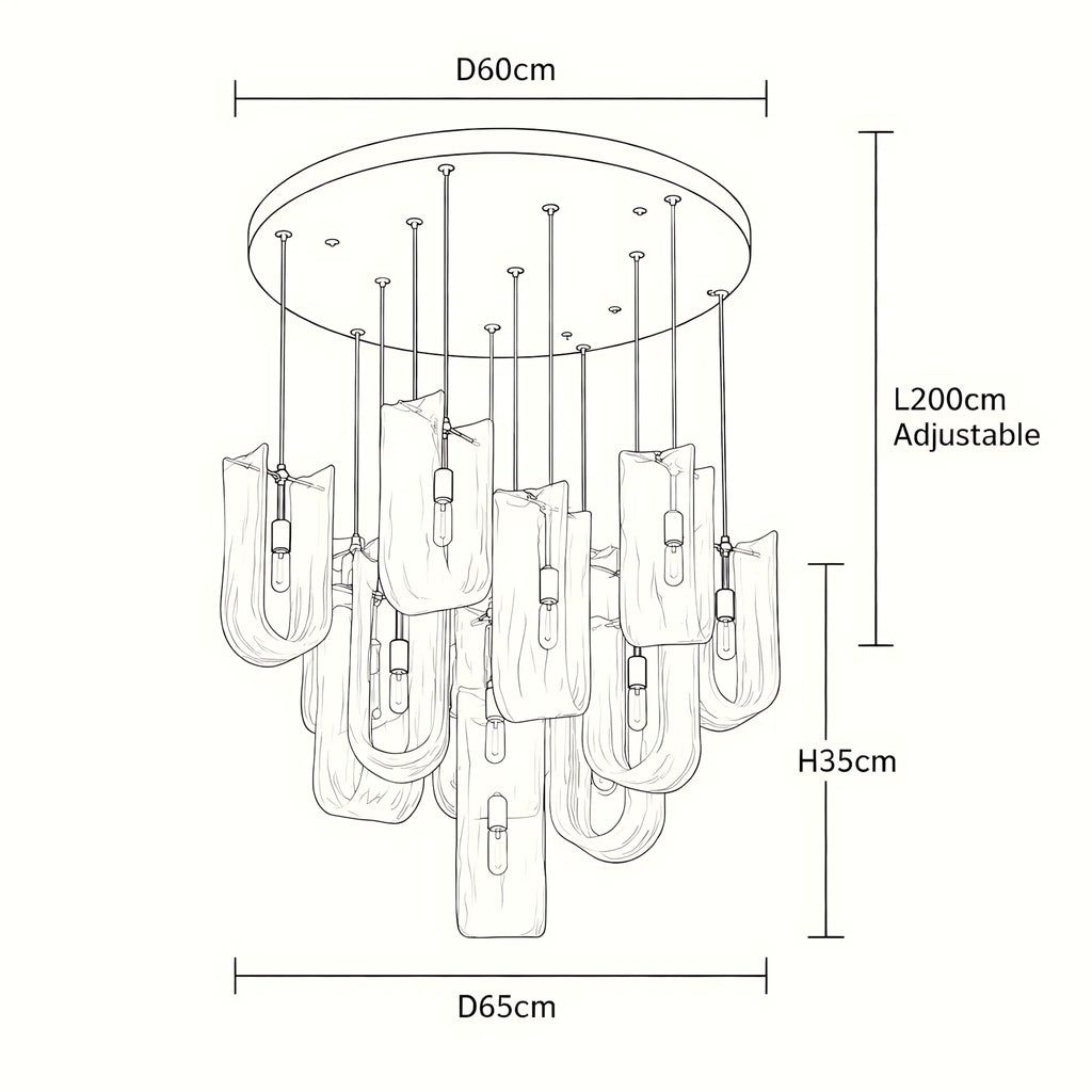 Nuvessa Cloud Glass Pendant Light