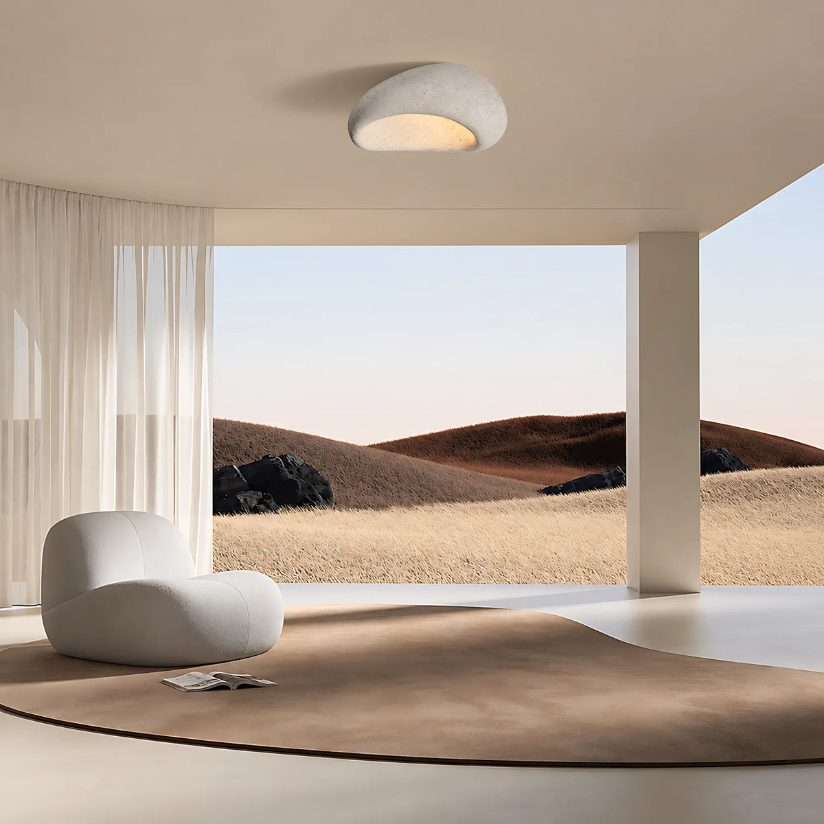 Pebble Wabi-Sabi Ceiling Light