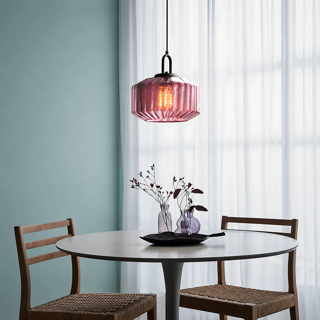 Prism Ribbed Glass Pendant Light