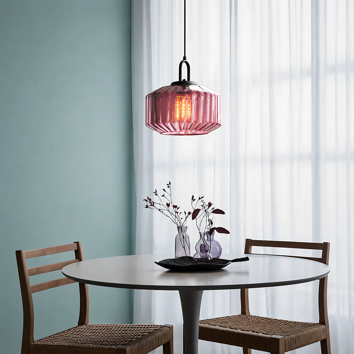 Prism Ribbed Glass Pendant Light