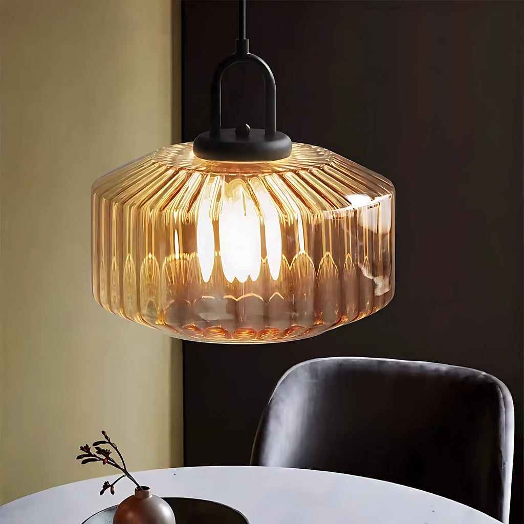 Prism Ribbed Glass Pendant Light