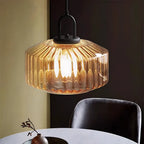 Prism Ribbed Glass Pendant Light