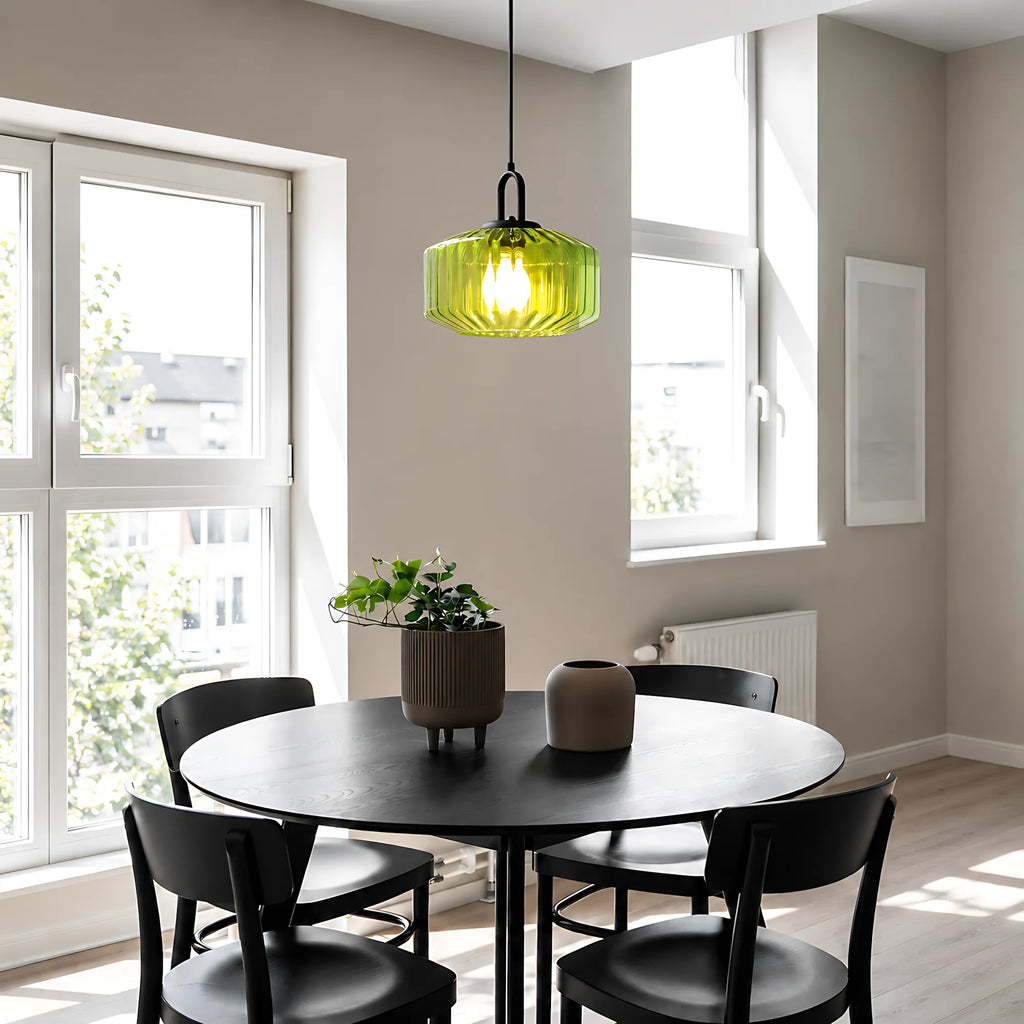Prism Ribbed Glass Pendant Light