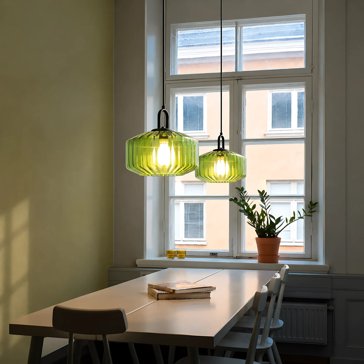 Prism Ribbed Glass Pendant Light