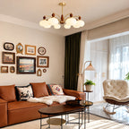 Retro Glass Globe Multi-Light Chandelier