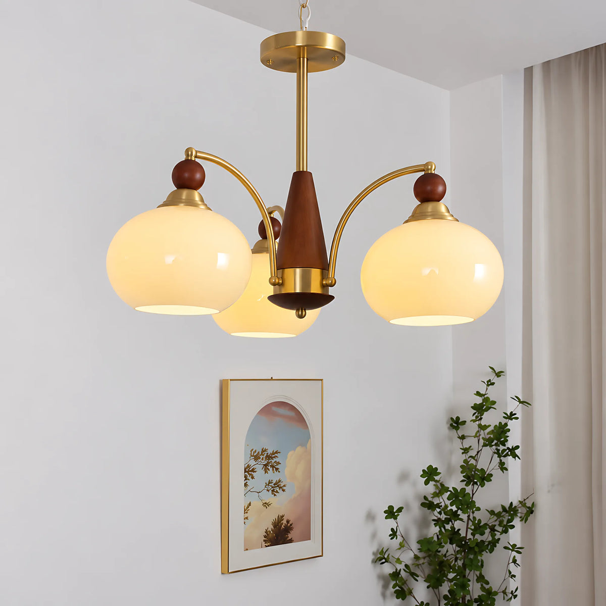 Retro Glass Globe Multi-Light Chandelier