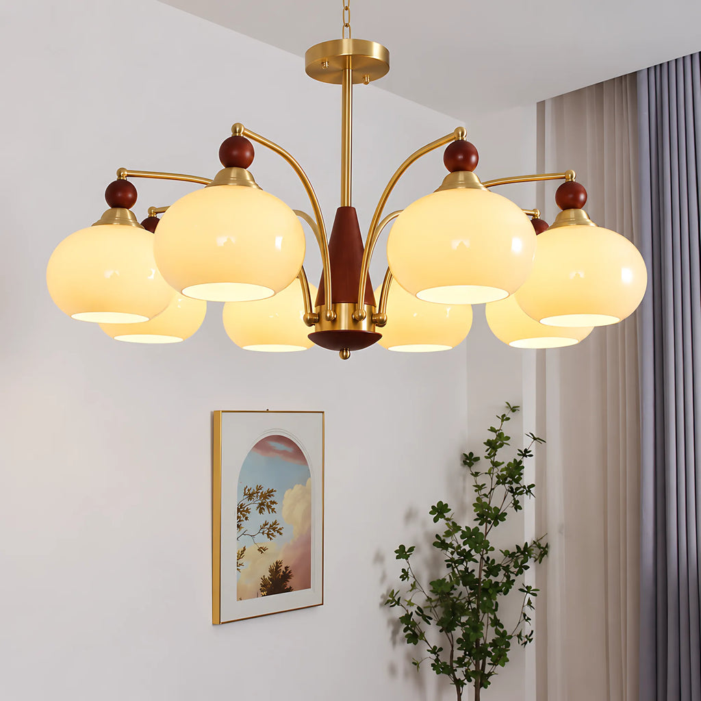 Retro Glass Globe Multi-Light Chandelier
