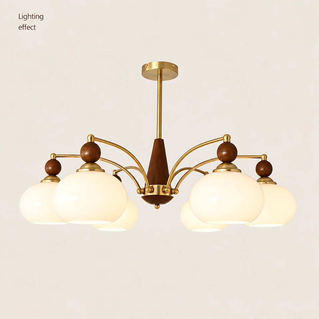 Retro Glass Globe Multi-Light Chandelier