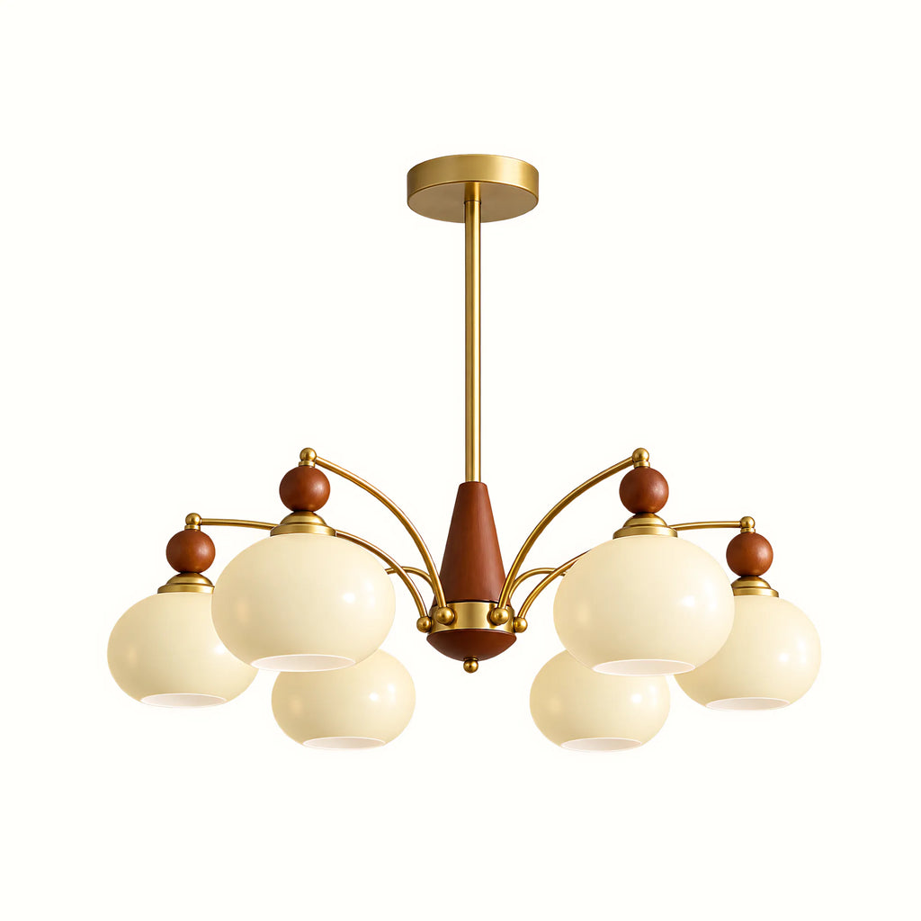 Retro Glass Globe Multi-Light Chandelier