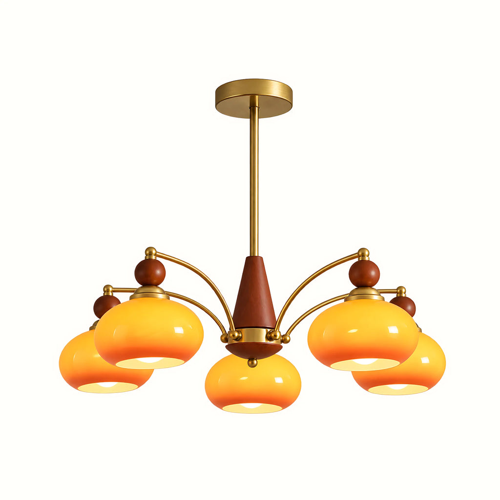 Retro Glass Globe Multi-Light Chandelier