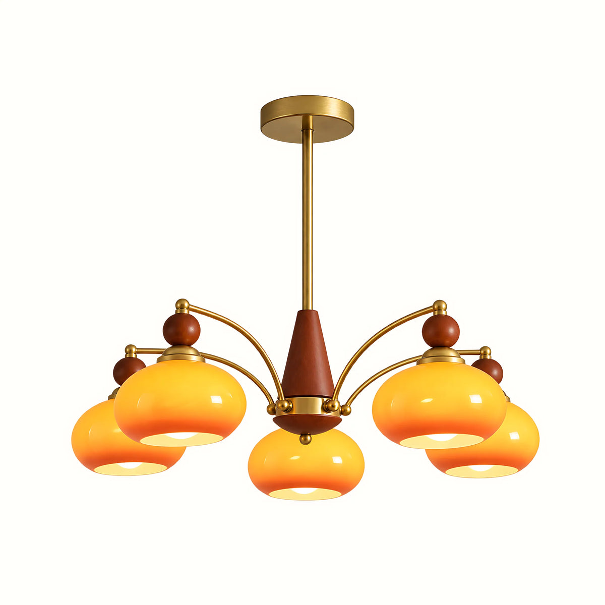 Retro Glass Globe Multi-Light Chandelier