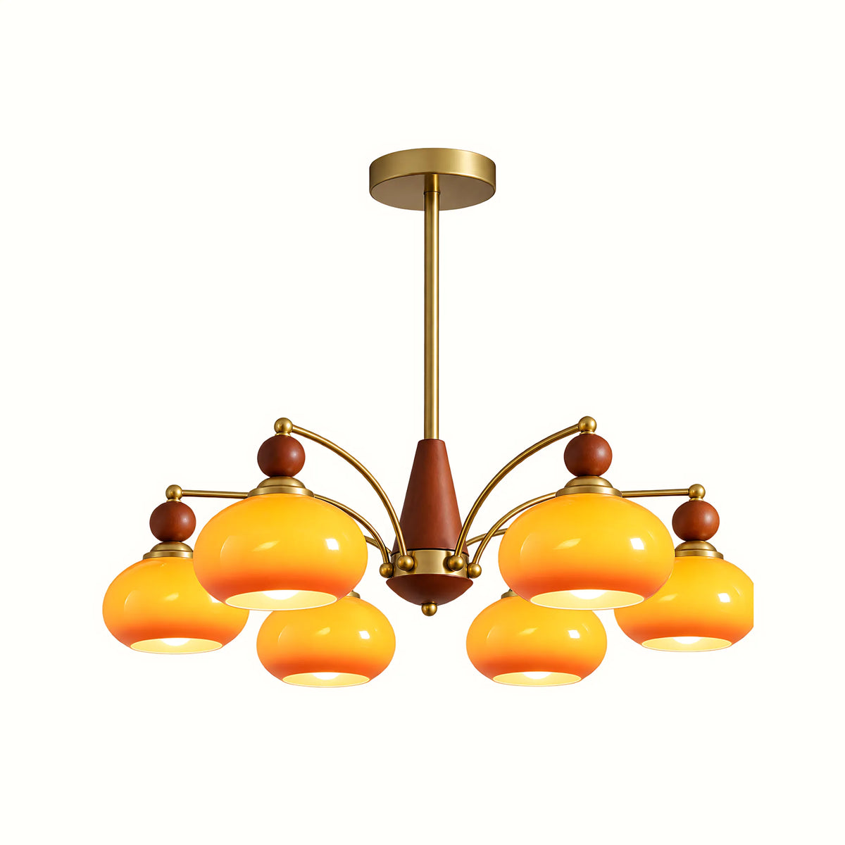 Retro Glass Globe Multi-Light Chandelier