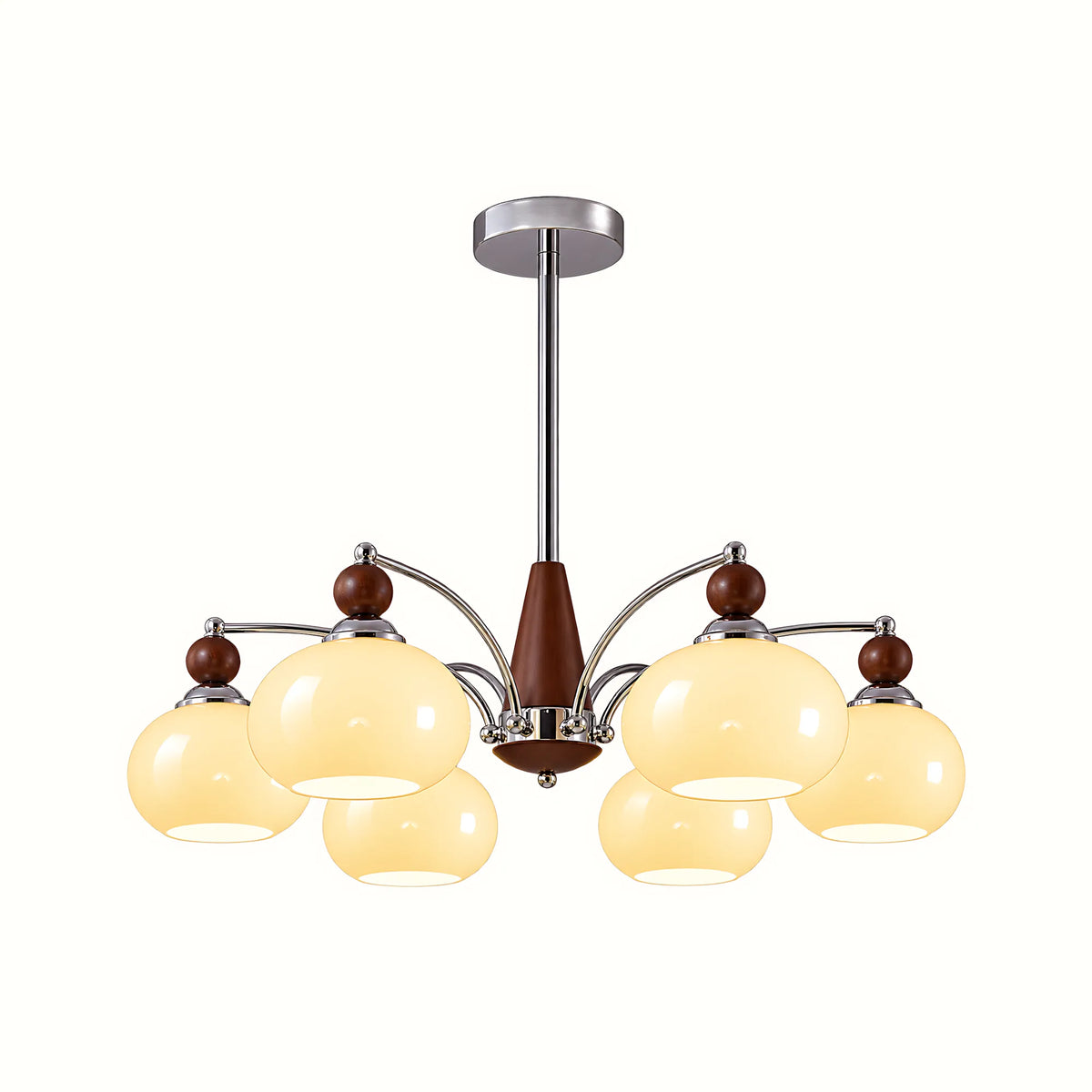 Retro Glass Globe Multi-Light Chandelier