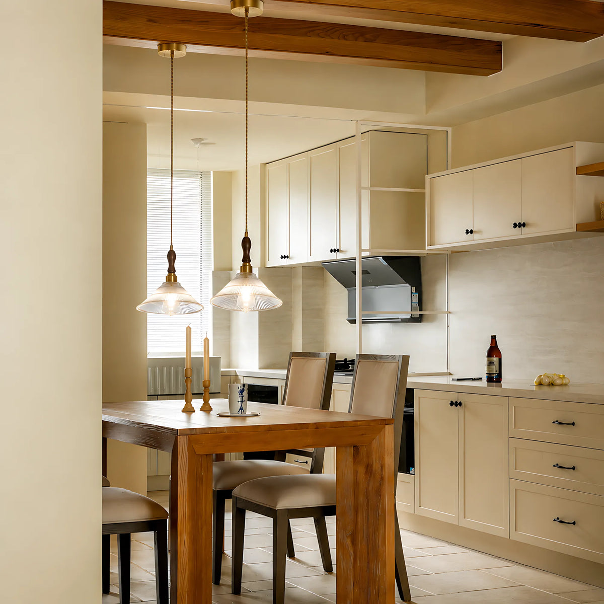 Rivelle  Ribbed Glass Pendant Light