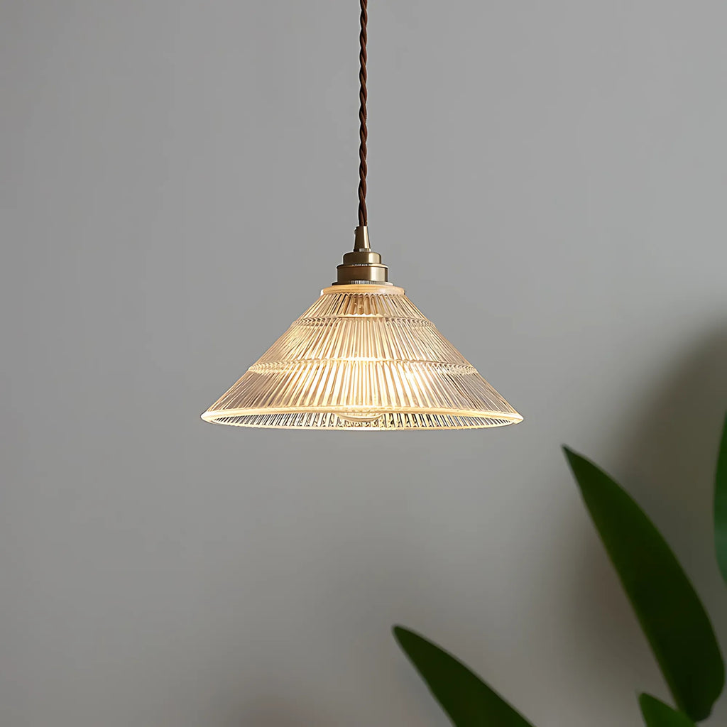 Rivelle  Ribbed Glass Pendant Light
