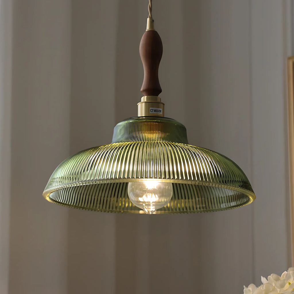 Rivelle  Ribbed Glass Pendant Light