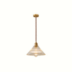 Rivelle  Ribbed Glass Pendant Light