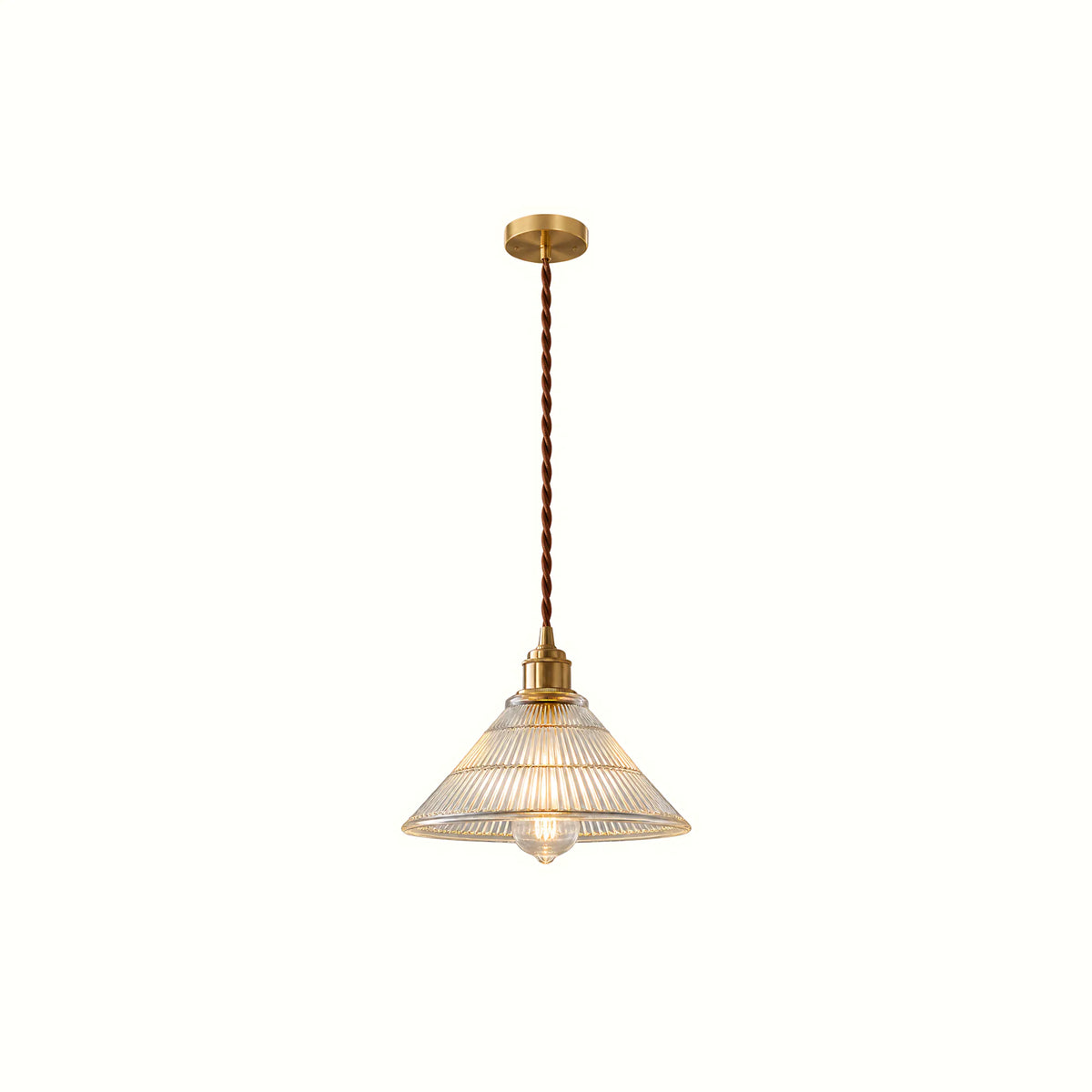 Rivelle  Ribbed Glass Pendant Light