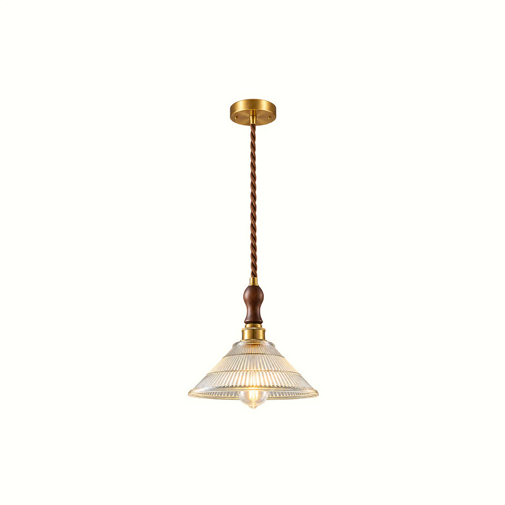 Rivelle  Ribbed Glass Pendant Light