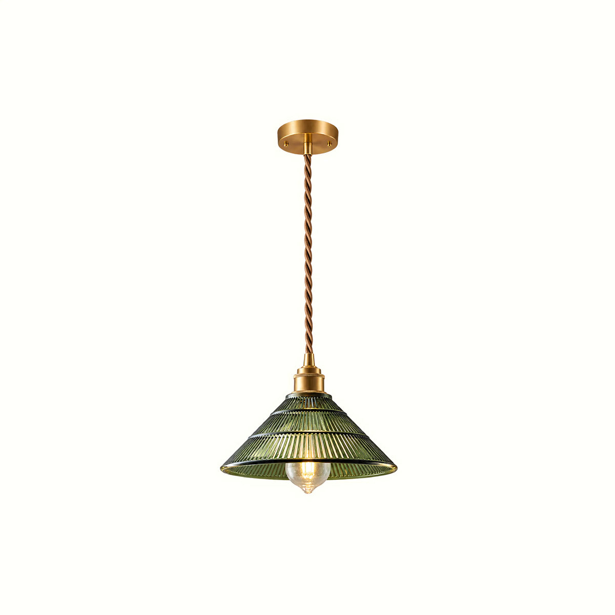 Rivelle  Ribbed Glass Pendant Light