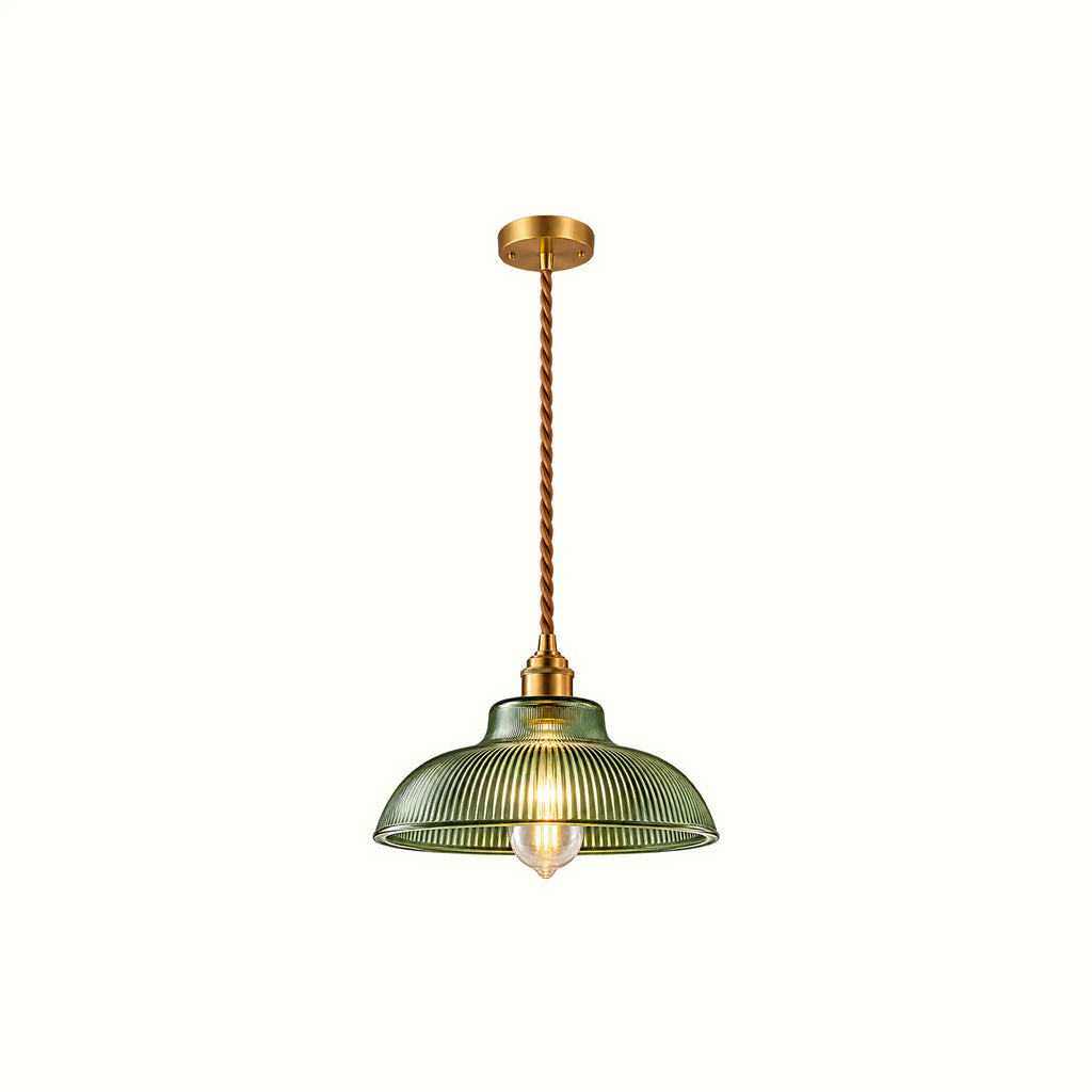 Rivelle  Ribbed Glass Pendant Light