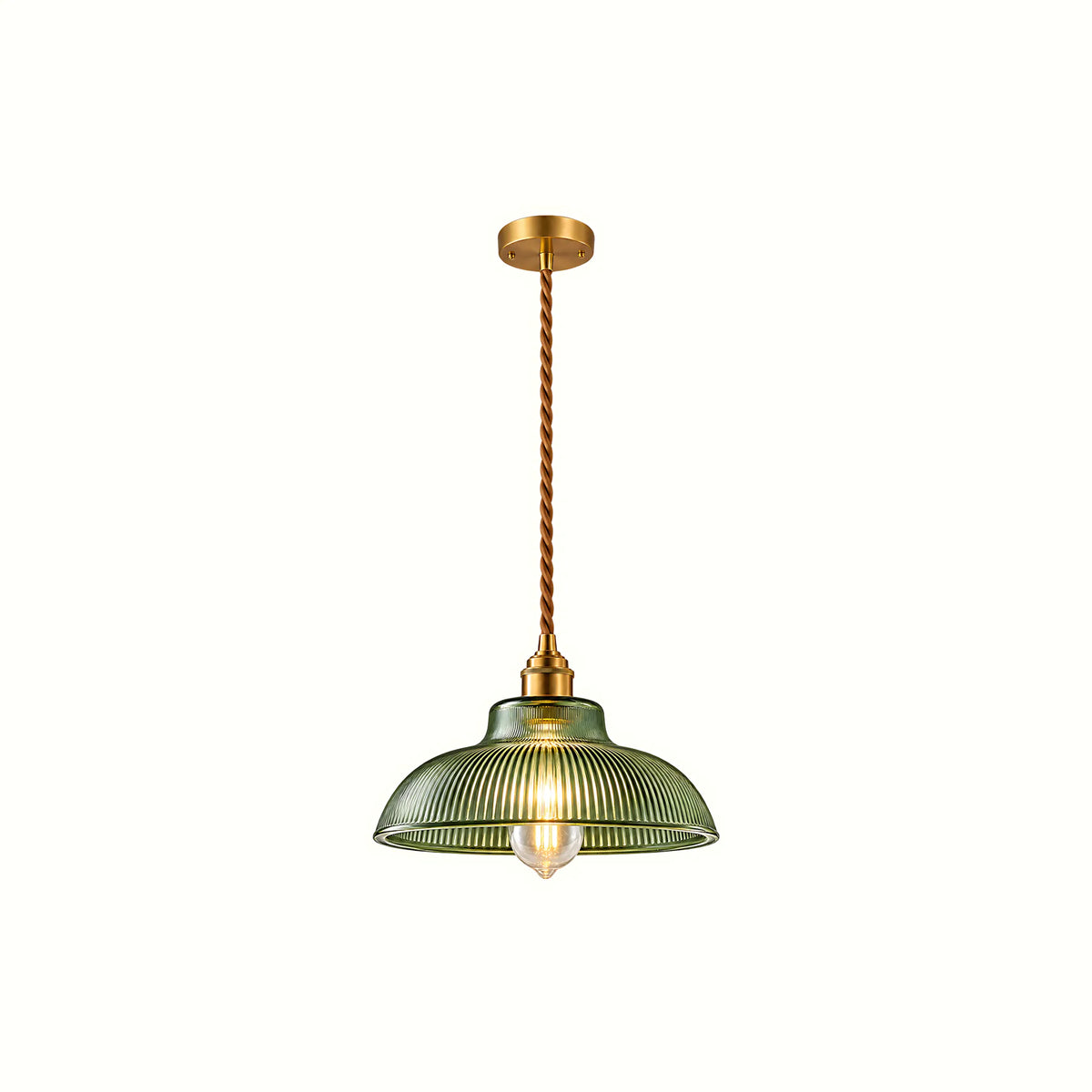 Rivelle  Ribbed Glass Pendant Light