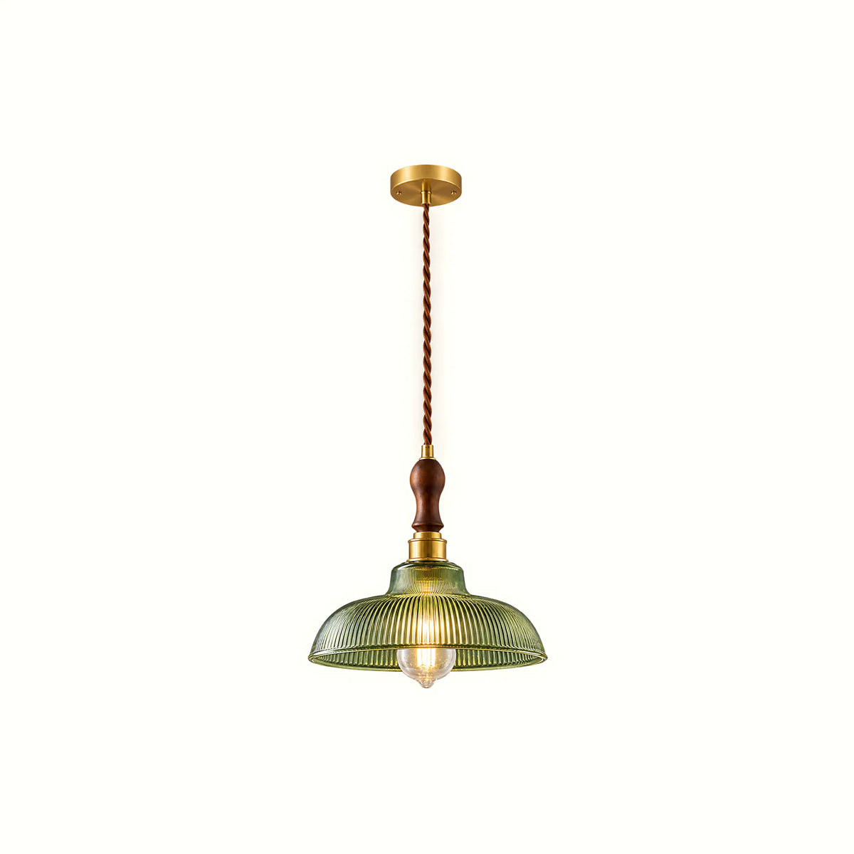 Rivelle  Ribbed Glass Pendant Light