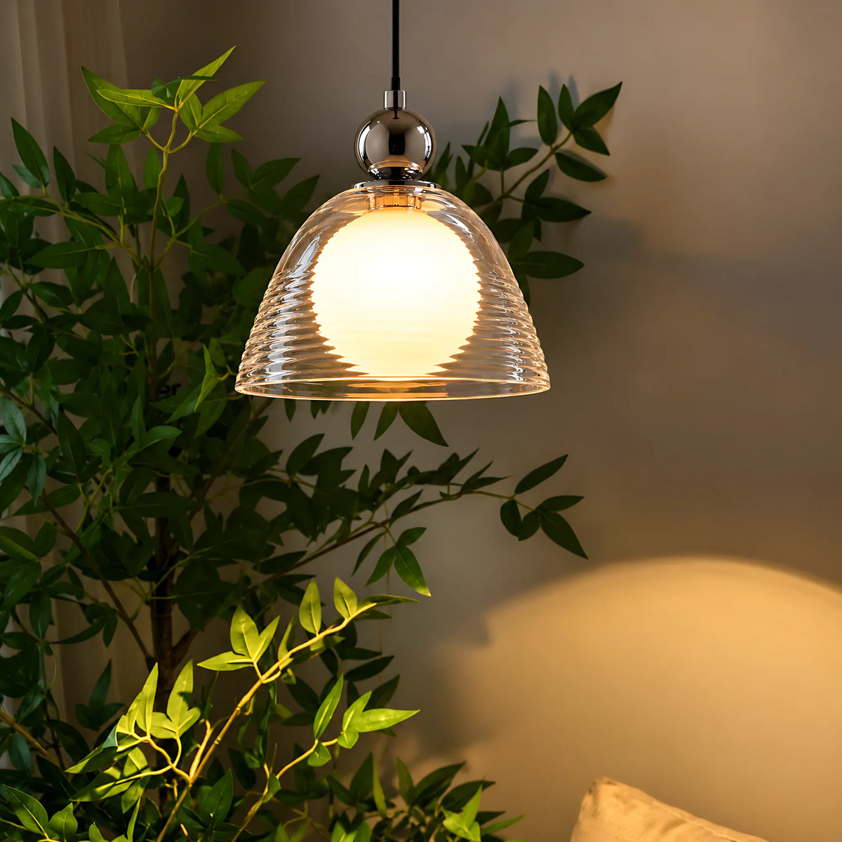 Sunset Ripple Glass Pendant Light