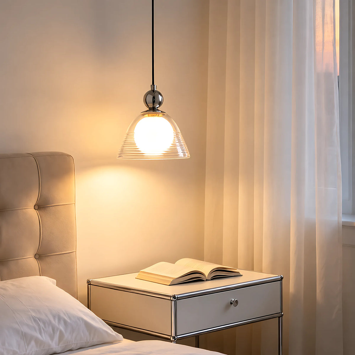 Sunset Ripple Glass Pendant Light
