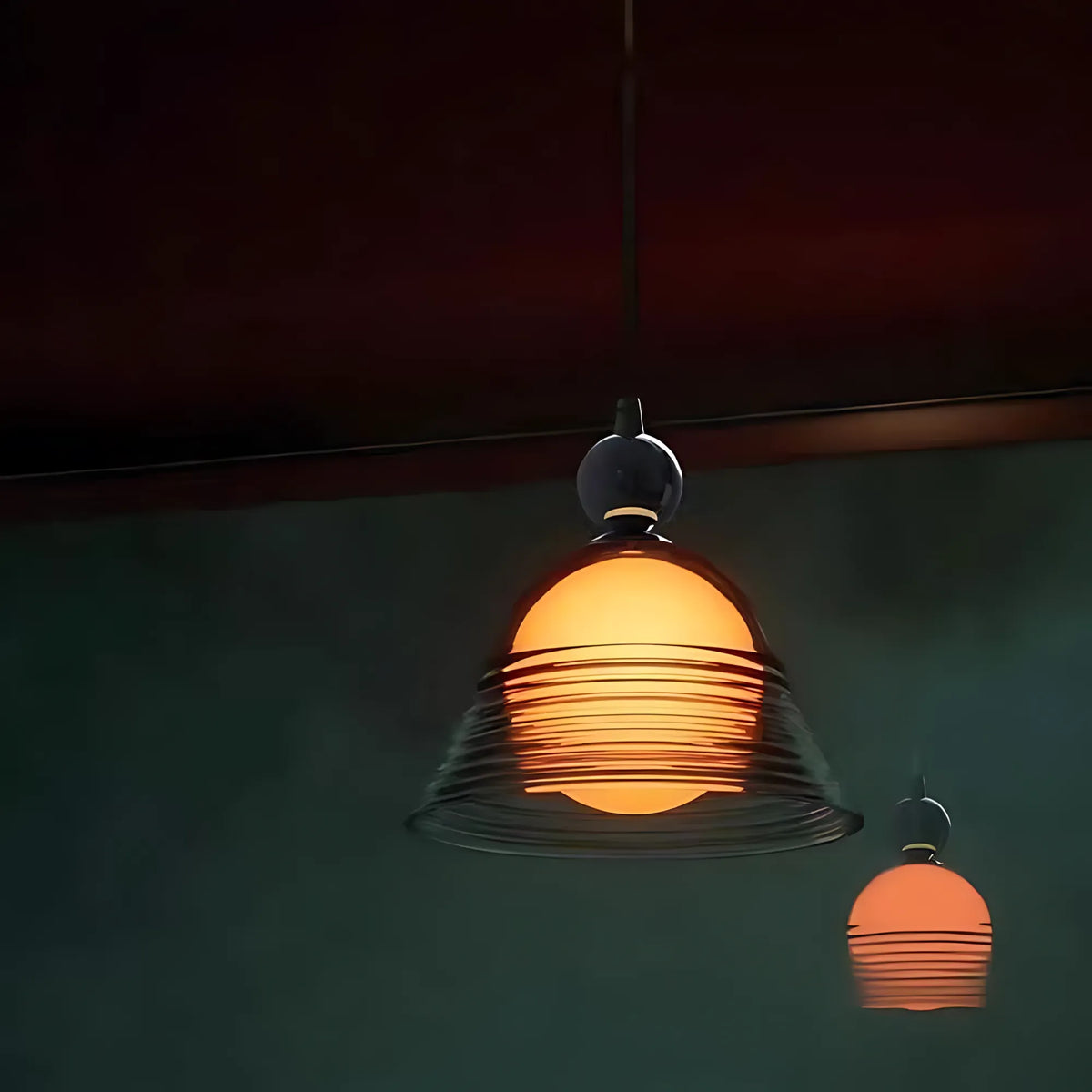 Sunset Ripple Glass Pendant Light