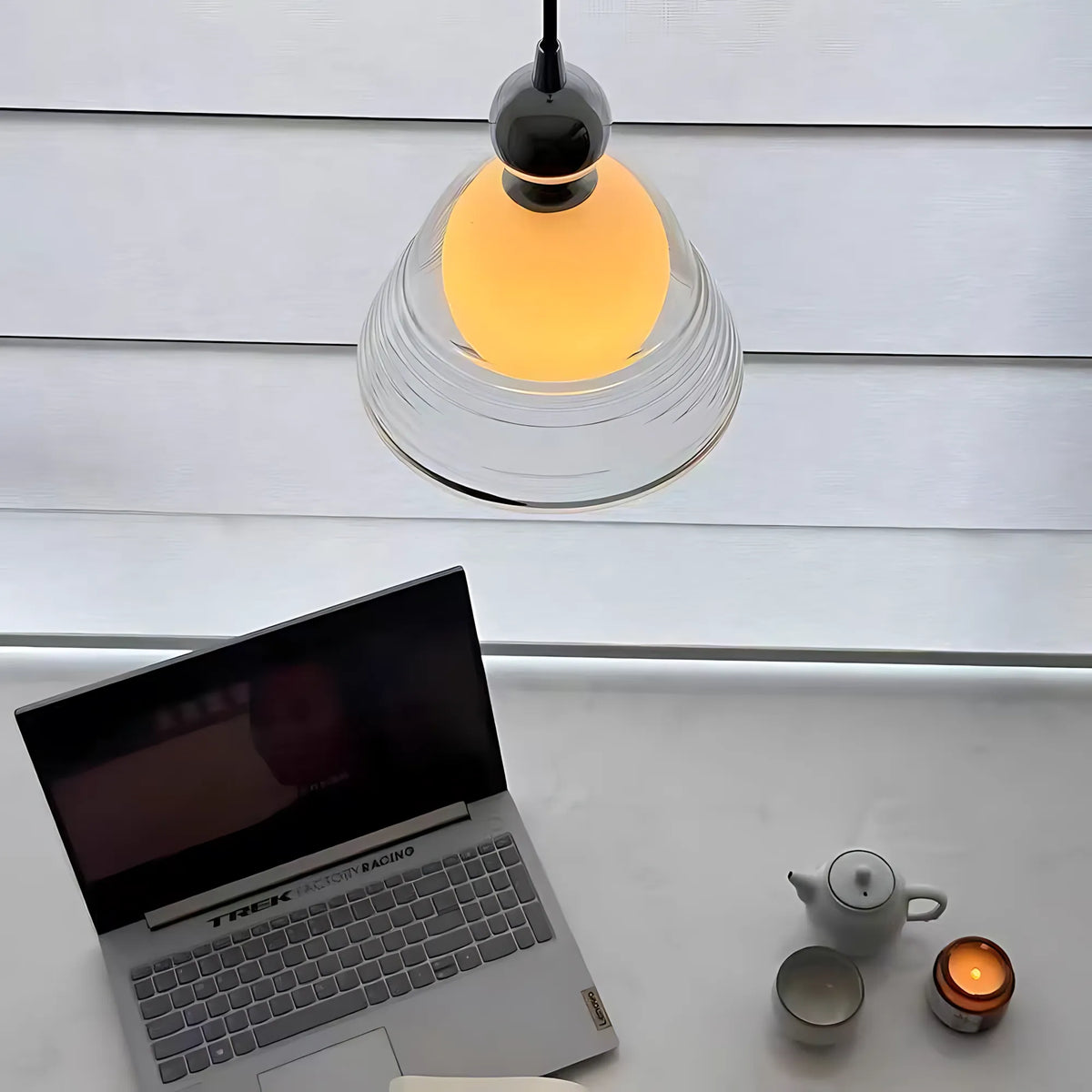 Sunset Ripple Glass Pendant Light