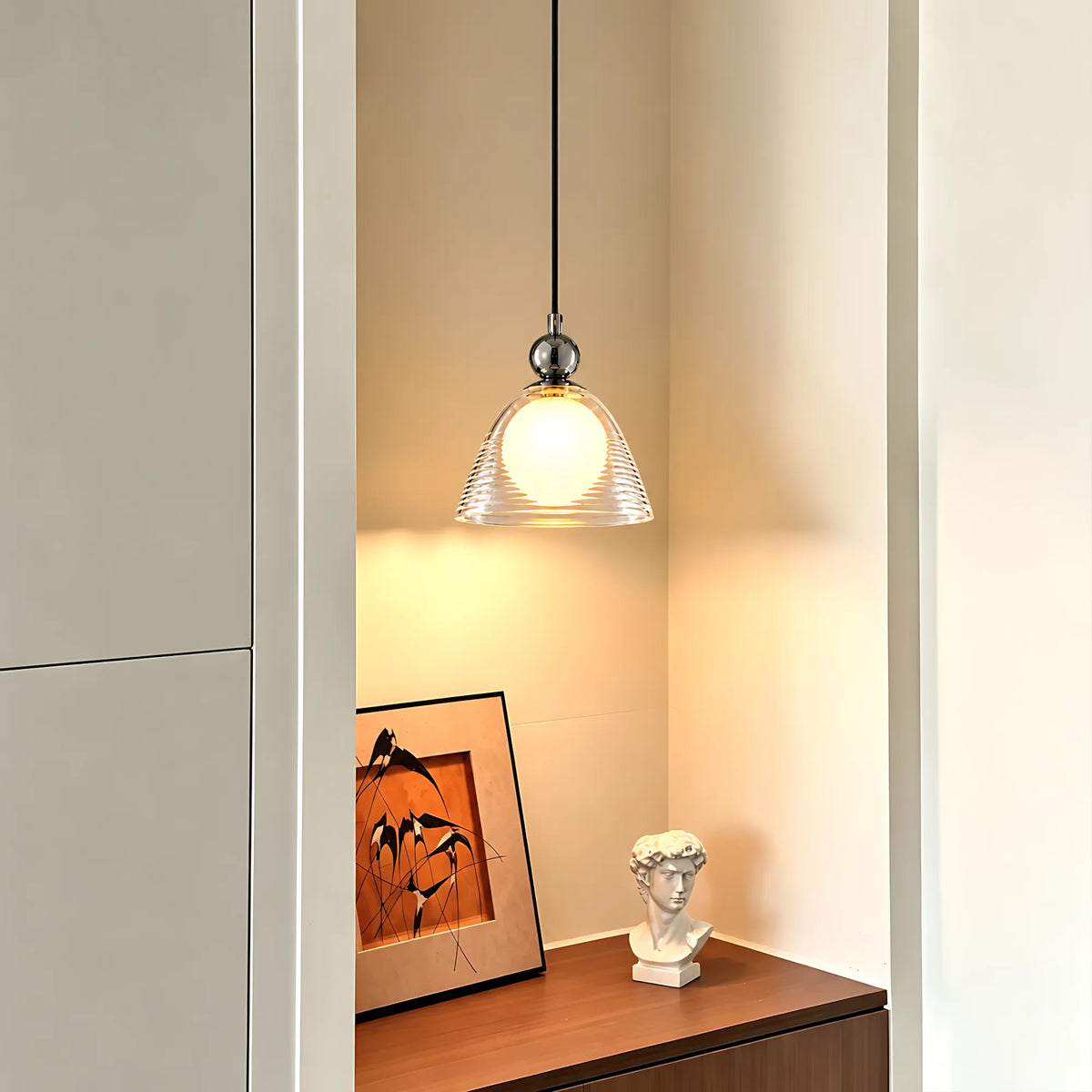 Sunset Ripple Glass Pendant Light