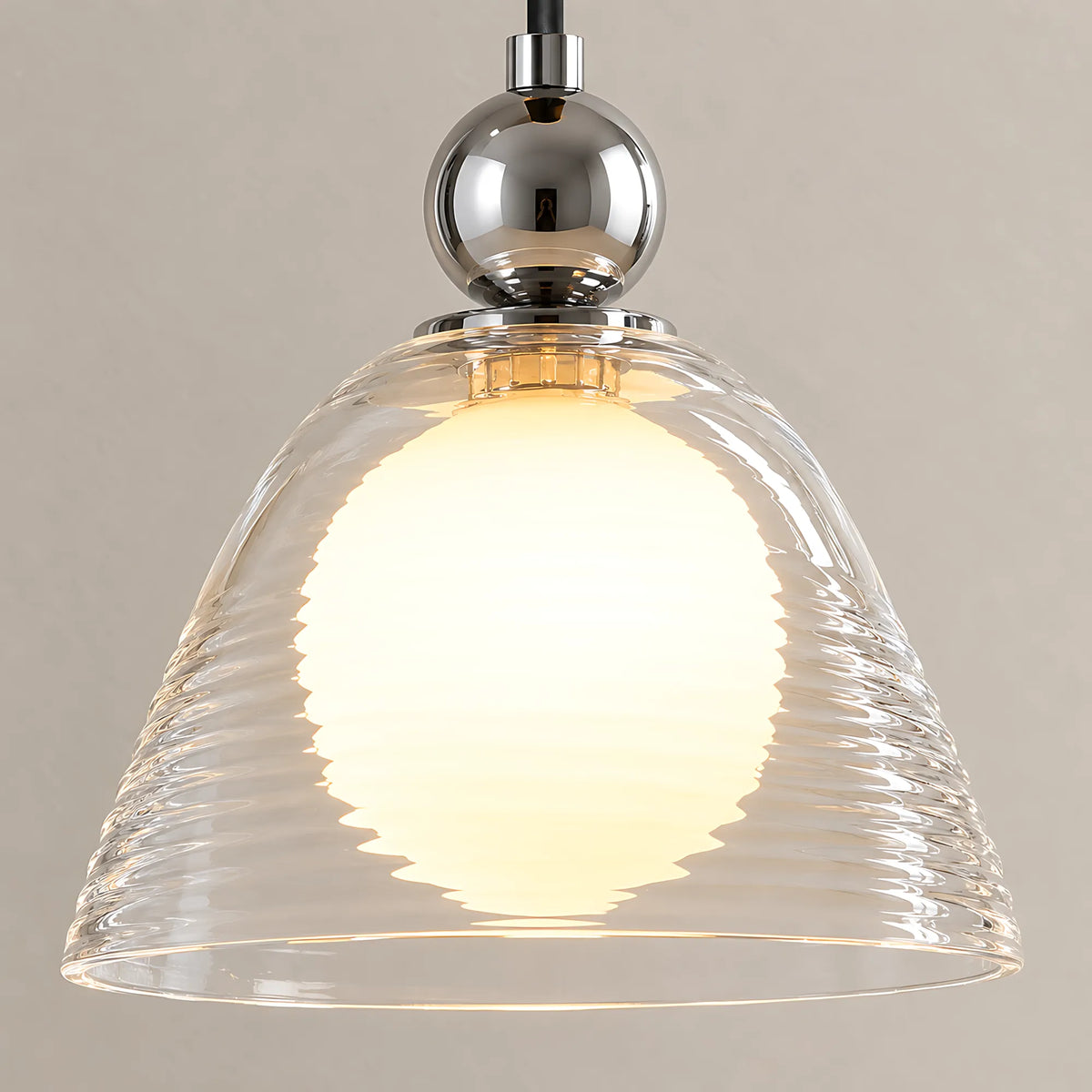 Sunset Ripple Glass Pendant Light
