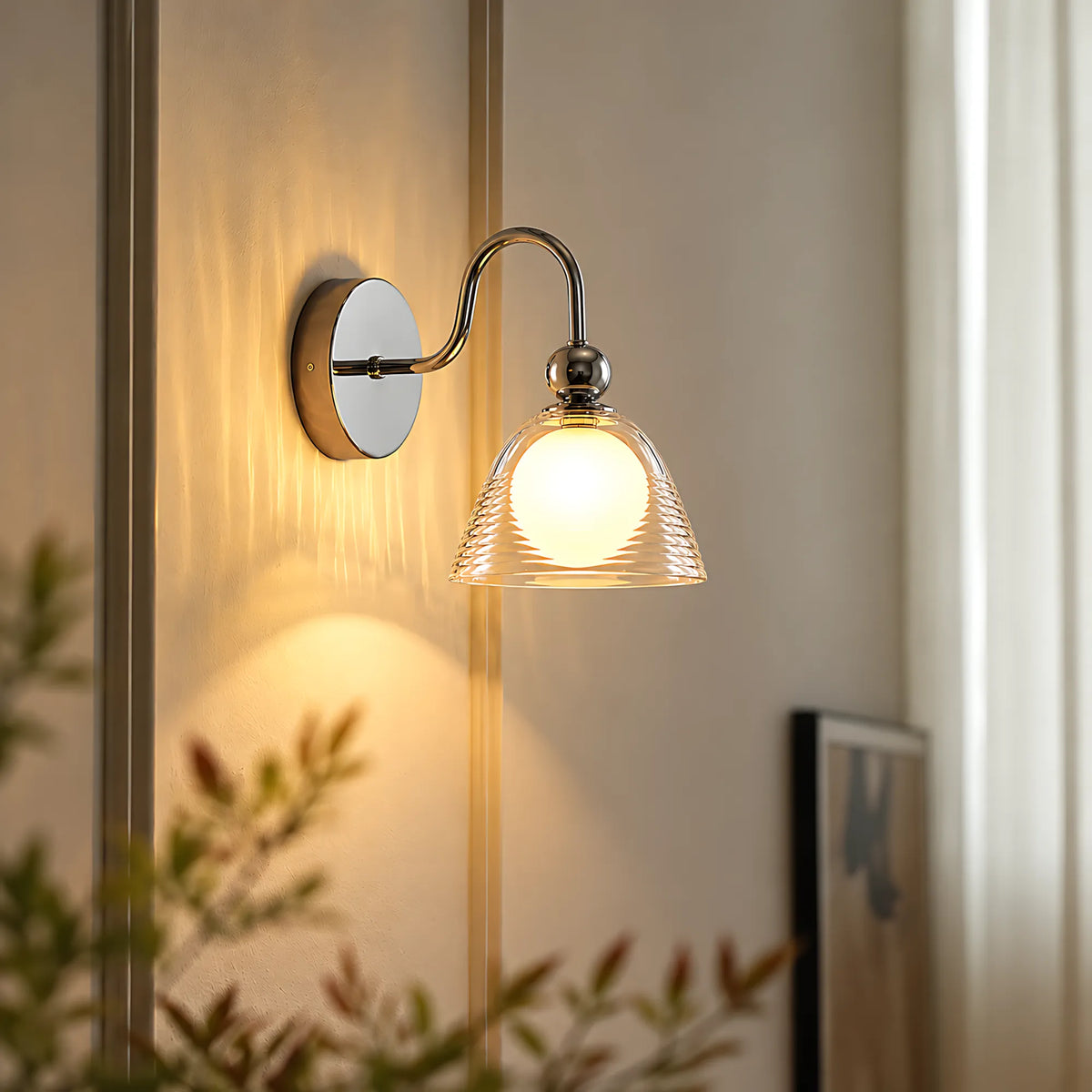 Sunset Ripple Glass Wall Light