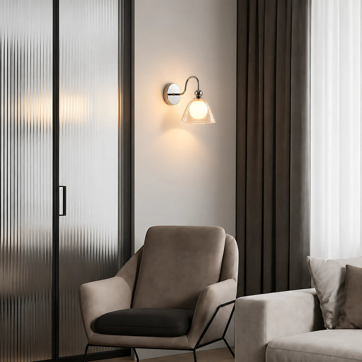 Sunset Ripple Glass Wall Light