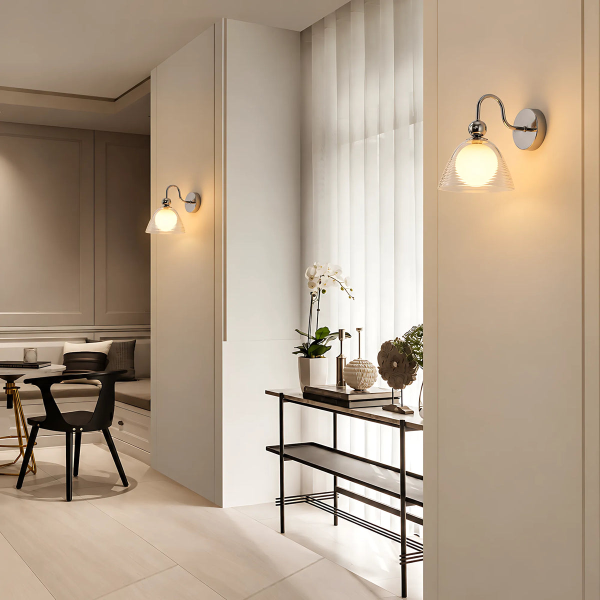 Sunset Ripple Glass Wall Light