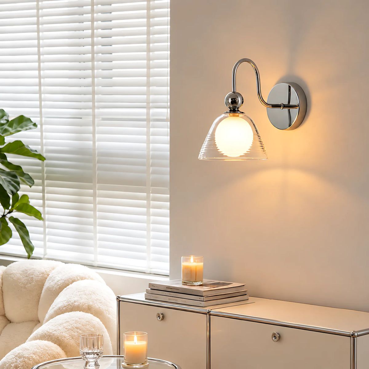 Sunset Ripple Glass Wall Light