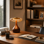 Tavero Wood Glass Table Lamp