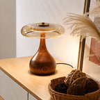 Tavero Wood Glass Table Lamp