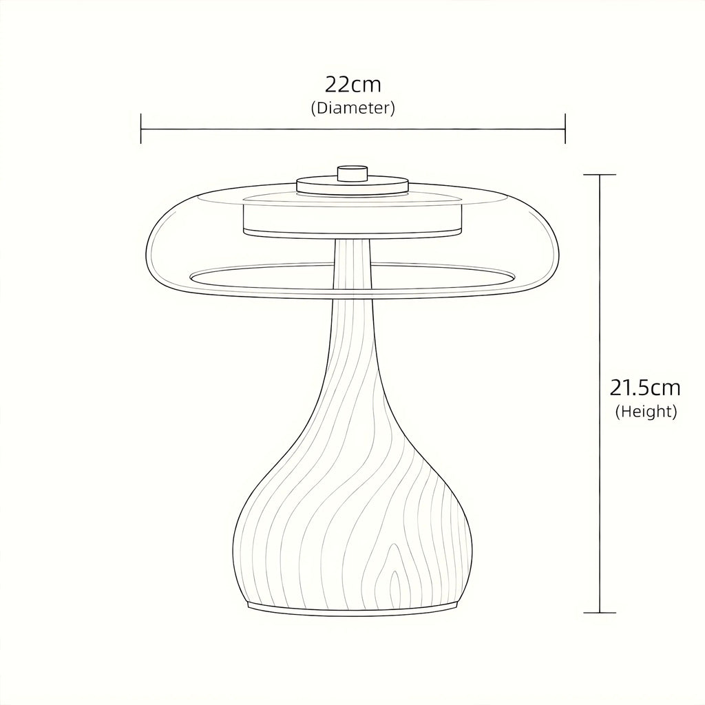 Tavero Wood Glass Table Lamp