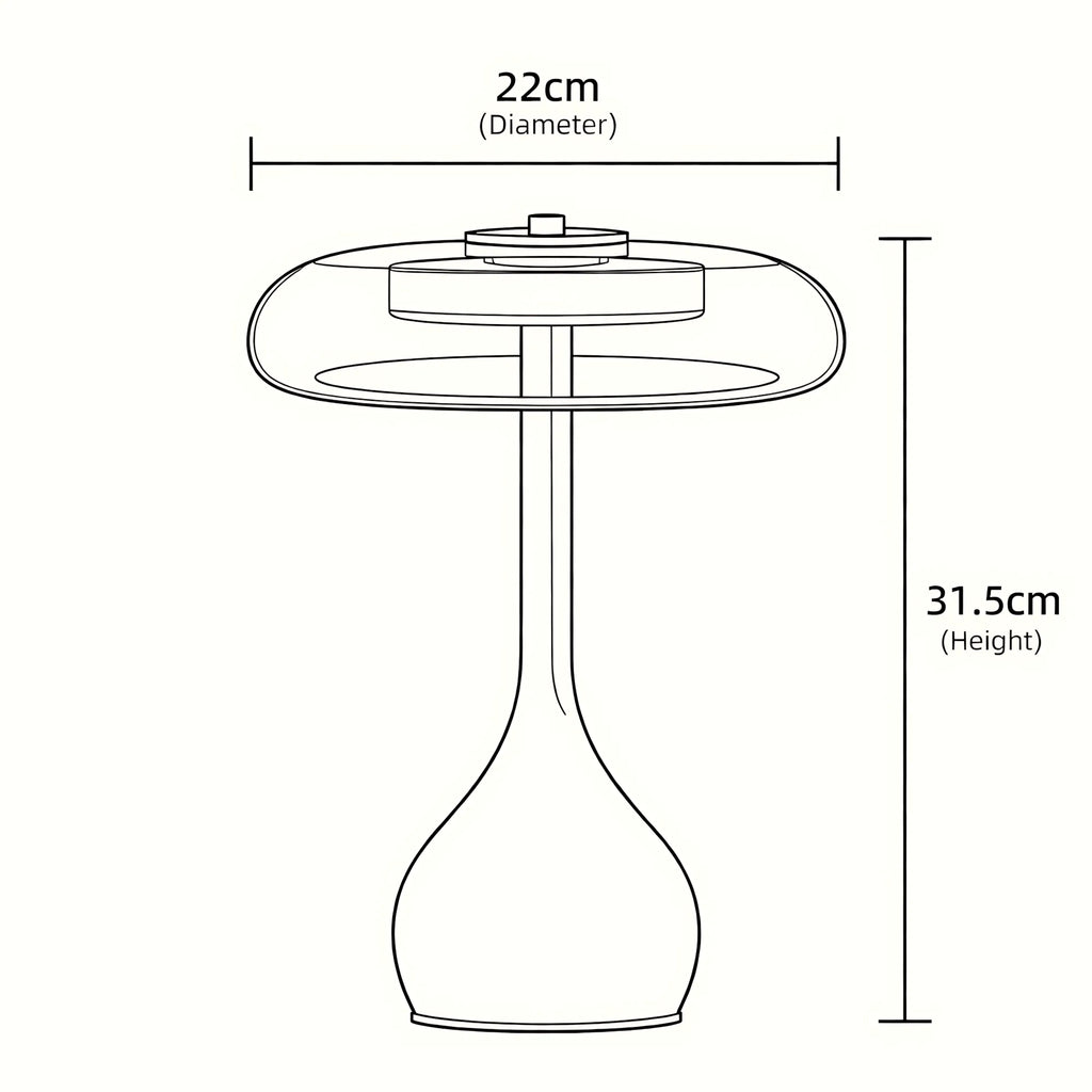 Tavero Wood Glass Table Lamp
