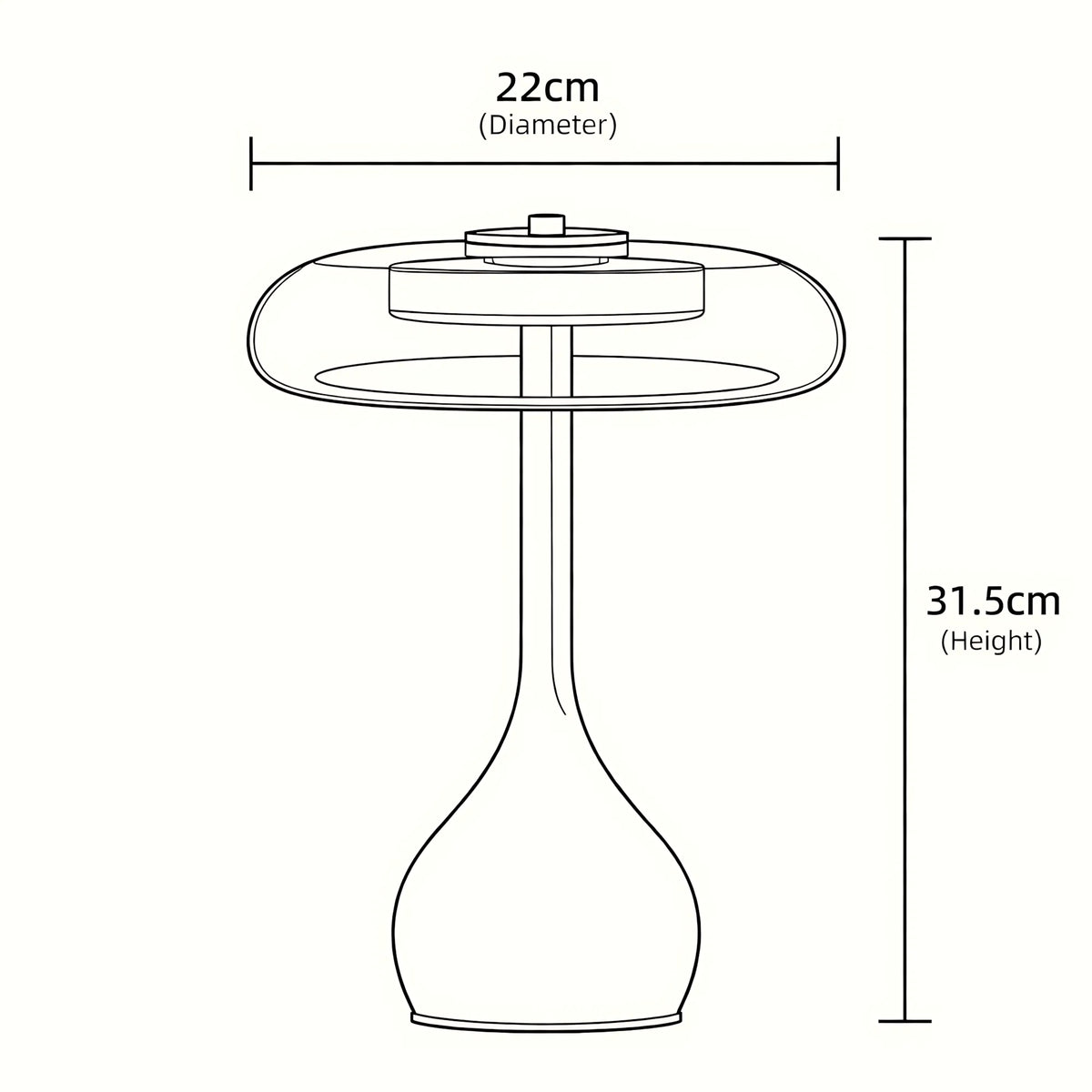 Tavero Wood Glass Table Lamp