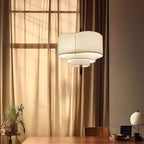 Triple-Tier Linen Pendant Light