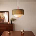 Triple-Tier Linen Pendant Light