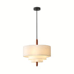 Triple-Tier Linen Pendant Light