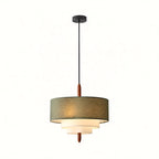 Triple-Tier Linen Pendant Light